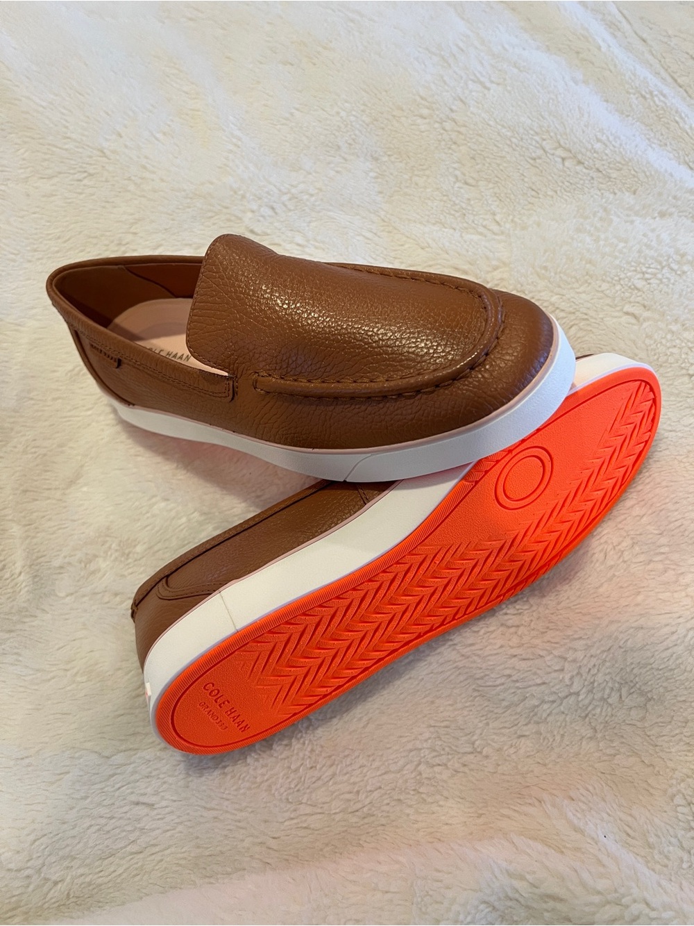 NWT Cole Haan Nantucket 2.0 Venetian Loafers 9B Pecan Grain Leather - Picture 2 of 7